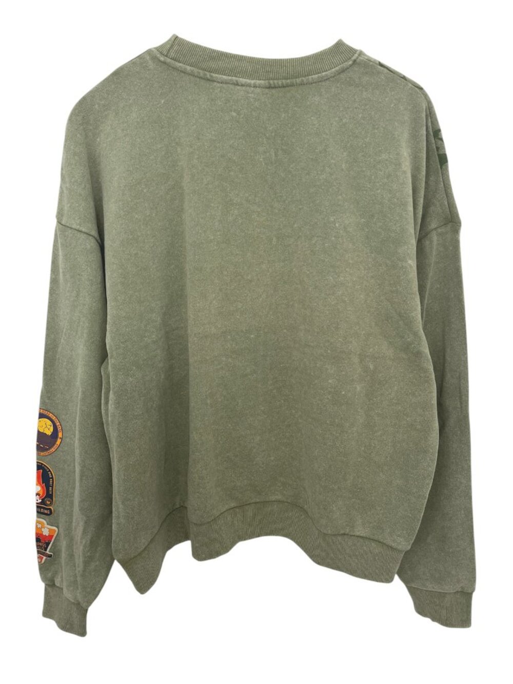 Peanuts Olive Green Snoopy & Woodstock Scout Patch Sweatshirt - Picture 2 of 8